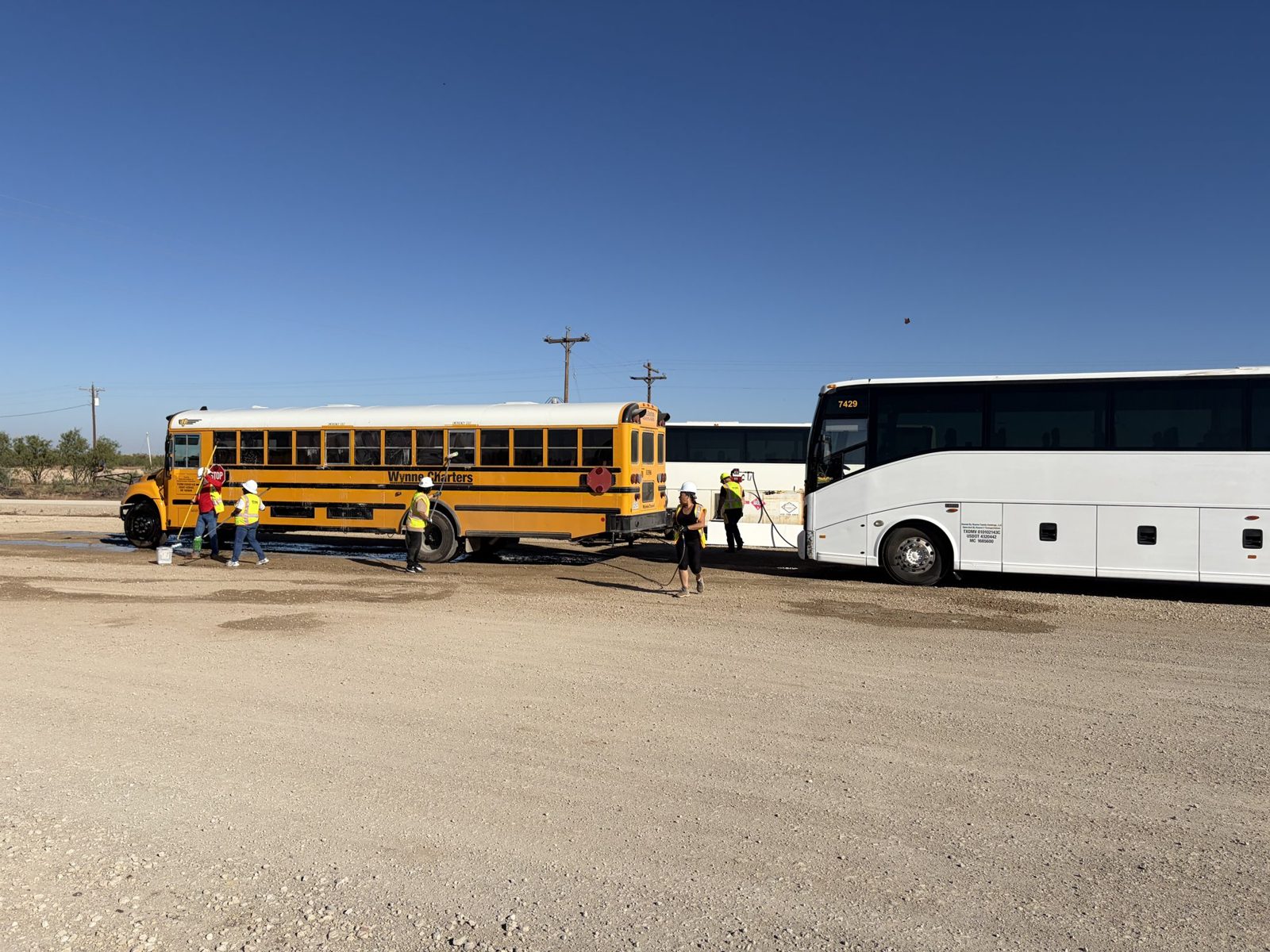 Mixed fleet of school buses and motorcoaches for contract transportation